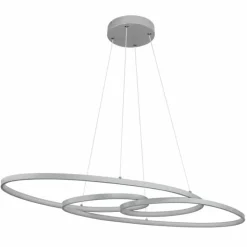 Luminaires Globo Lighting Éclairage Led|Spira Suspension LED Chrome, Argenté, 1 lumière