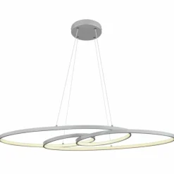 Luminaires Globo Lighting Éclairage Led|Spira Suspension LED Chrome, Argenté, 1 lumière
