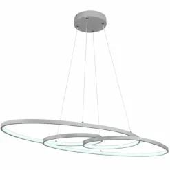 Luminaires Globo Lighting Éclairage Led|Spira Suspension LED Chrome, Argenté, 1 lumière
