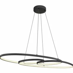 Luminaires Globo Lighting Éclairage Led|Spira Suspension LED Noir, 1 lumière