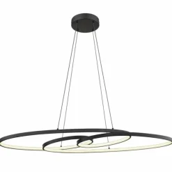 Luminaires Globo Lighting Éclairage Led|Spira Suspension LED Noir, 1 lumière