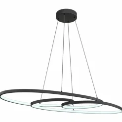 Luminaires Globo Lighting Éclairage Led|Spira Suspension LED Noir, 1 lumière