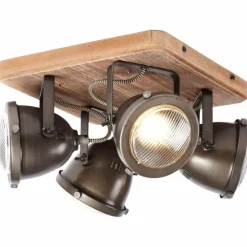 Luminaires Brilliant Spots Et Projecteurs|Spot Brilliant Carmen Wood Acier inoxydable, 4 lumières