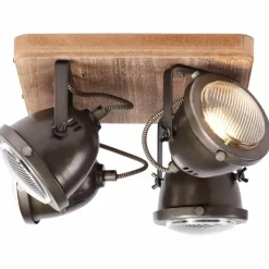 Luminaires Brilliant Spots Et Projecteurs|Spot Brilliant Carmen Wood Acier inoxydable, 4 lumières
