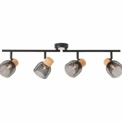 Luminaires Brilliant Spots Et Projecteurs|Spot Brilliant Flaka Noir, 4 lumières