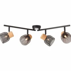 Luminaires Brilliant Spots Et Projecteurs|Spot Brilliant Flaka Noir, 4 lumières