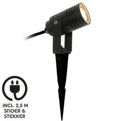 Spot de jardin KS Verlichting Beamy Noir, 1 lumière
