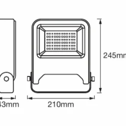 Spot de jardin LEDvance ENDURA® FLOOD Anthracite, 1 lumière
