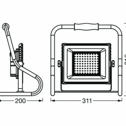 Spot de jardin LEDVANCE WORKLIGHTS Orange, 1 lumière