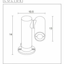 Spot de jardin Lucide TATUM LED Anthracite, 1 lumière