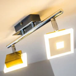 hofstein Spots Et Projecteurs|Spot de plafond Baramita LED Chrome, 2 lumières