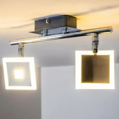hofstein Spots Et Projecteurs|Spot de plafond Baramita LED Chrome, 2 lumières