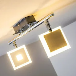 hofstein Spots Et Projecteurs|Spot de plafond Baramita LED Chrome, 2 lumières