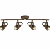 Luminaires Brilliant Spots Et Projecteurs|Spot de plafond Brilliant Bente Rouille, Noir, 4 lumières