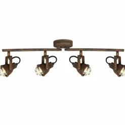 Luminaires Brilliant Spots Et Projecteurs|Spot de plafond Brilliant Bente Rouille, Noir, 4 lumières