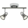 Luminaires Brilliant Éclairage Led|Spot de plafond Brilliant Jupp LED Chrome, Noir, 2 lumières