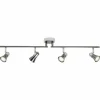 Luminaires Brilliant Éclairage Led|Spot de plafond Brilliant Jupp LED Chrome, Noir, 4 lumières