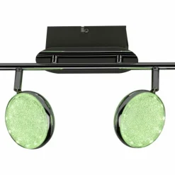 Luminaires Brilliant Spots Et Projecteurs|Spot de plafond Brilliant Cassy LED Chrome, 2 lumières, Télécommandes, Changeur de couleurs