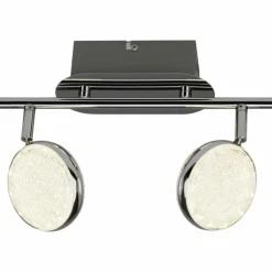 Luminaires Brilliant Spots Et Projecteurs|Spot de plafond Brilliant Cassy LED Chrome, 2 lumières, Télécommandes, Changeur de couleurs