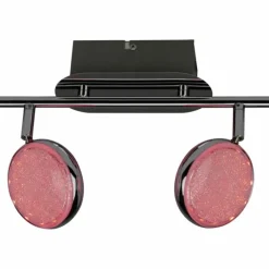 Luminaires Brilliant Spots Et Projecteurs|Spot de plafond Brilliant Cassy LED Chrome, 2 lumières, Télécommandes, Changeur de couleurs