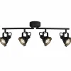 Luminaires Brilliant Éclairage Led|Spot de plafond Brilliant Jesper LED Noir, 4 lumières