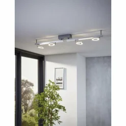 Luminaires Eglo Éclairage Led|Spot de plafond Eglo CARDILLIO 1 LED Aluminium, Chrome, 4 lumières
