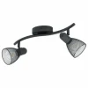 Luminaires Eglo Spots Et Projecteurs|Spot de plafond EGLO CAROVIGNO Noir, 2 lumières