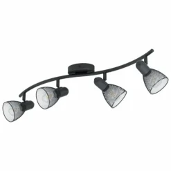 Luminaires Eglo Spots Et Projecteurs|Spot de plafond EGLO CAROVIGNO Noir, 4 lumières