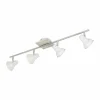 Luminaires Eglo Éclairage Led|Spot de plafond Eglo FILIPINA 1 LED Nickel mat, Blanc, 4 lumières