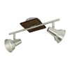 Luminaires Eglo Éclairage Led|Spot de plafond Eglo FILIPINA LED Brun, Nickel mat, 2 lumières