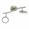 Luminaires Eglo Spots Et Projecteurs|Spot de plafond Eglo KARYSTOS LED Nickel mat, 2 lumières