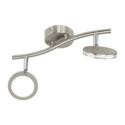 Luminaires Eglo Spots Et Projecteurs|Spot de plafond Eglo KARYSTOS LED Nickel mat, 2 lumières
