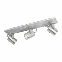 Luminaires Eglo Éclairage Led|Spot de plafond Eglo PRACETA LED Gris, Nickel mat, 3 lumières