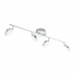 Luminaires Eglo Éclairage Led|Spot de plafond Eglo SALTO LED Chrome, 4 lumières