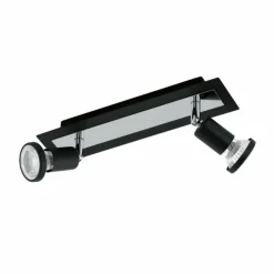 Luminaires Eglo Éclairage Led|Spot de plafond Eglo SARRIA LED Chrome, Noir, 2 lumières