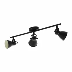 Luminaires Eglo Éclairage Led|Spot de plafond EGLO SERAS LED Noir, 3 lumières