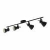 Luminaires Eglo Éclairage Led|Spot de plafond EGLO SERAS LED Noir, 4 lumières