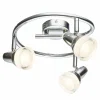 Luminaires Globo Lighting Éclairage Led|Spot de plafond Globo Alaska LED Chrome, 3 lumières