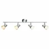 Luminaires Globo Lighting Éclairage Led|Spot de plafond Globo Alaska LED Chrome, 4 lumières