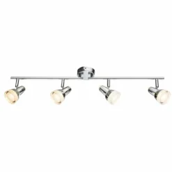 Luminaires Globo Lighting Éclairage Led|Spot de plafond Globo Alaska LED Chrome, 4 lumières
