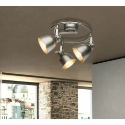 Luminaires Globo Lighting Spots Et Projecteurs|Spot de plafond Globo Hernan Gris, Argenté, 3 lumières
