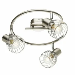 Luminaires Globo Lighting Spots Et Projecteurs|Spot de plafond Globo Texas Nickel mat, 3 lumières