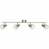 Luminaires Globo Lighting Spots Et Projecteurs|Spot de plafond Globo Texas Nickel mat, 4 lumières