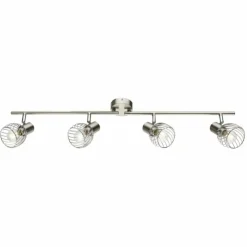 Luminaires Globo Lighting Spots Et Projecteurs|Spot de plafond Globo Texas Nickel mat, 4 lumières