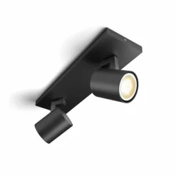 Spot de plafond, kit de base Philips Hue Ambiance White Runner Noir, 2 lumières, Télécommandes