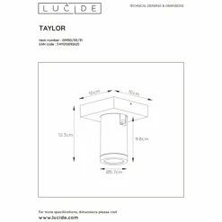 Luminaires Lucide Spots Et Projecteurs|Spot de plafond Lucide TAYLOR LED Blanc, 1 lumière