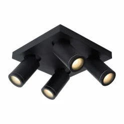 Luminaires Lucide Éclairage Led|Spot de plafond Lucide TAYLOR LED Noir, 4 lumières