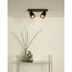 Luminaires Lucide Éclairage Led|Spot de plafond Lucide TURNON LED Noir, 2 lumières