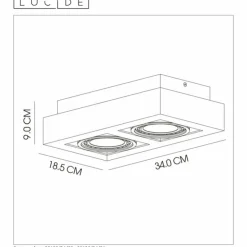 Luminaires Lucide Spots Et Projecteurs|Spot de plafond Lucide ZEFIX LED Blanc, 2 lumières
