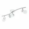 Luminaires Eglo Spots Et Projecteurs|Spot Eglo ARBOLEDAS Nickel mat, Blanc, 3 lumières